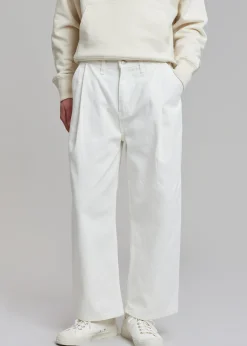 The Frankie Shop Drew Denim Pants White Discount