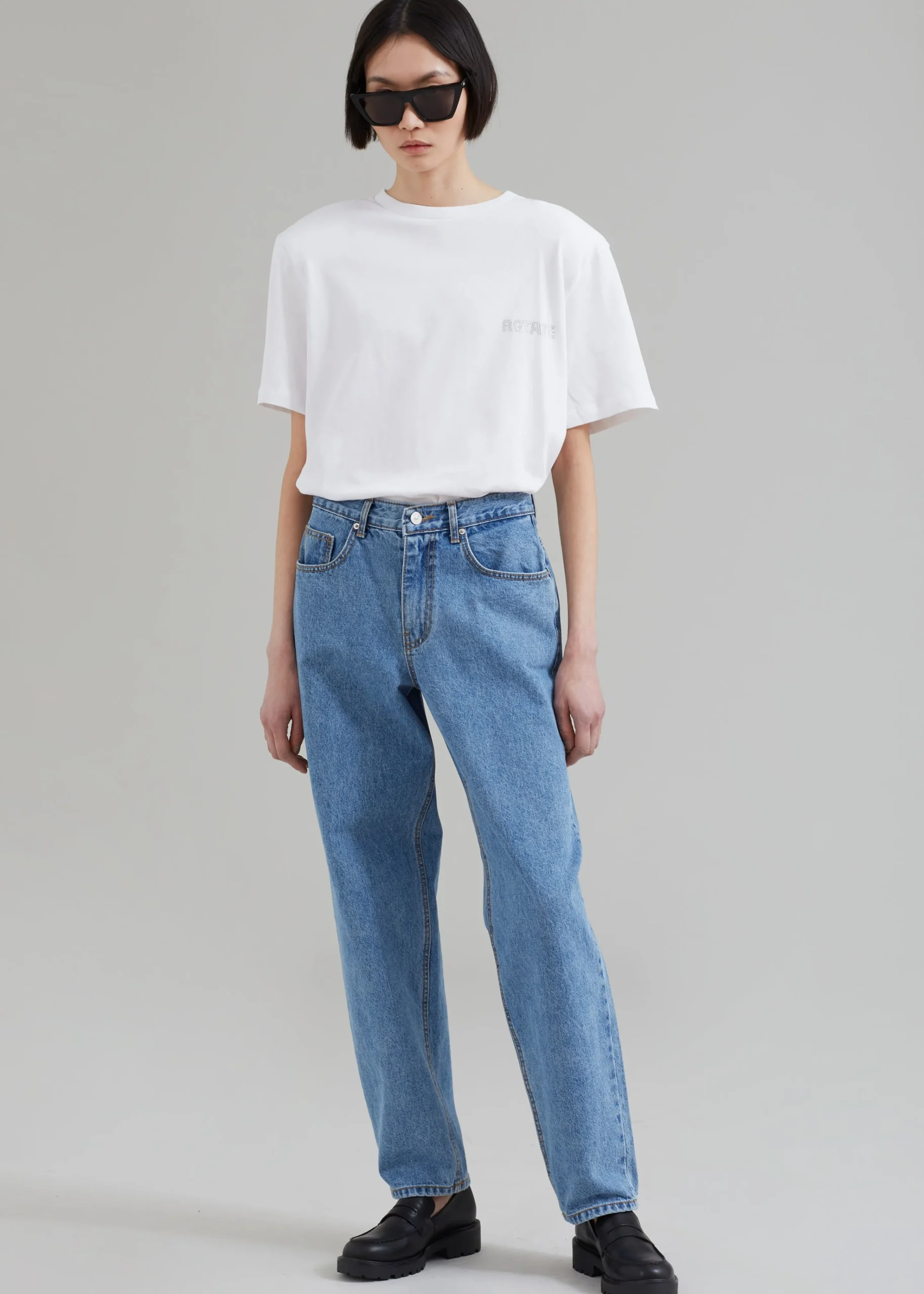 The Frankie Shop Dublin Jeans Blue Denim Outlet