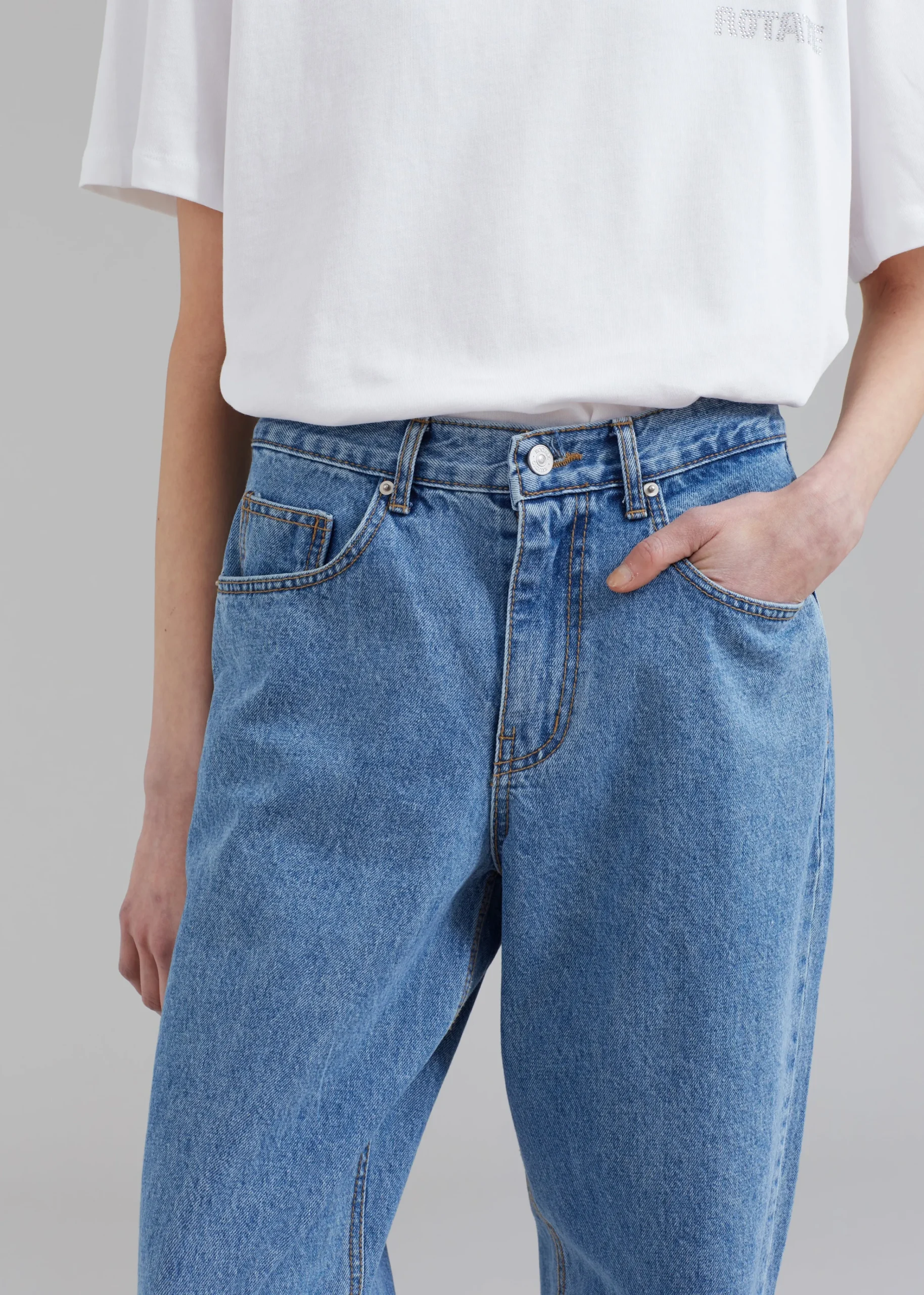 The Frankie Shop Dublin Jeans Blue Denim Outlet