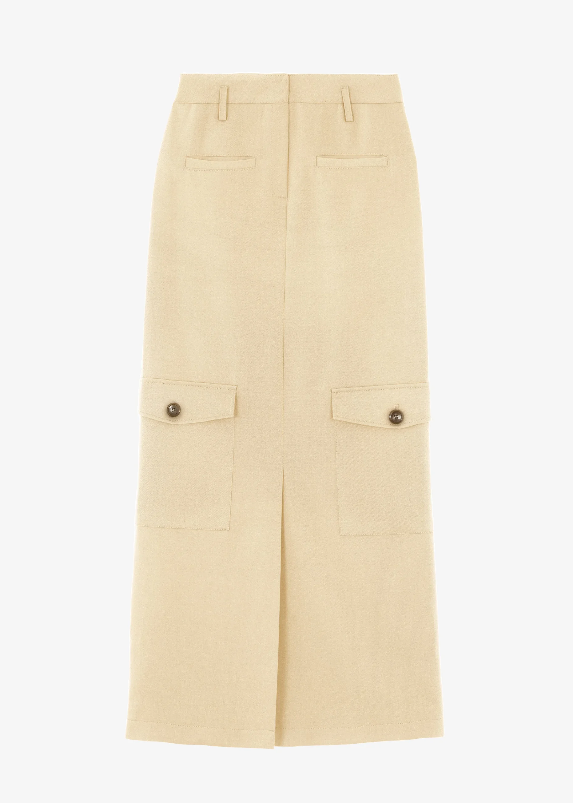 The Frankie Shop Eden Long Cargo Skirt Beige Hot