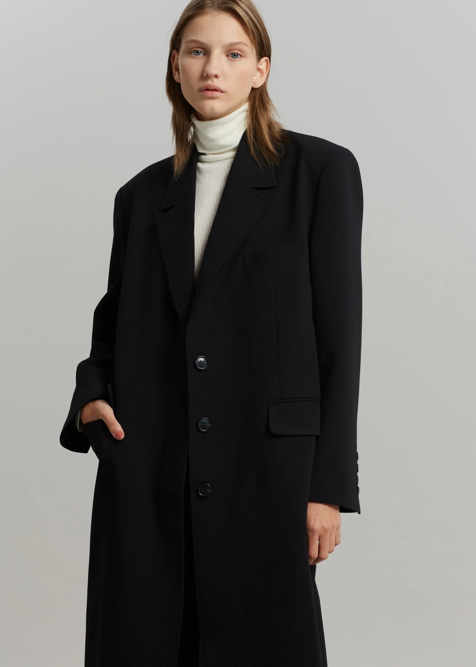The Frankie Shop Eevi Overcoat Black Hot