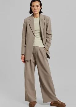 The Frankie Shop Eevi Wide Pants Taupe
