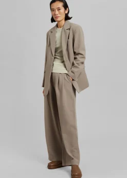 The Frankie Shop Eevi Wide Pants Taupe