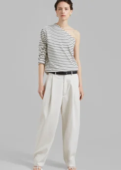 The Frankie Shop Effie Pleated Pants Beige