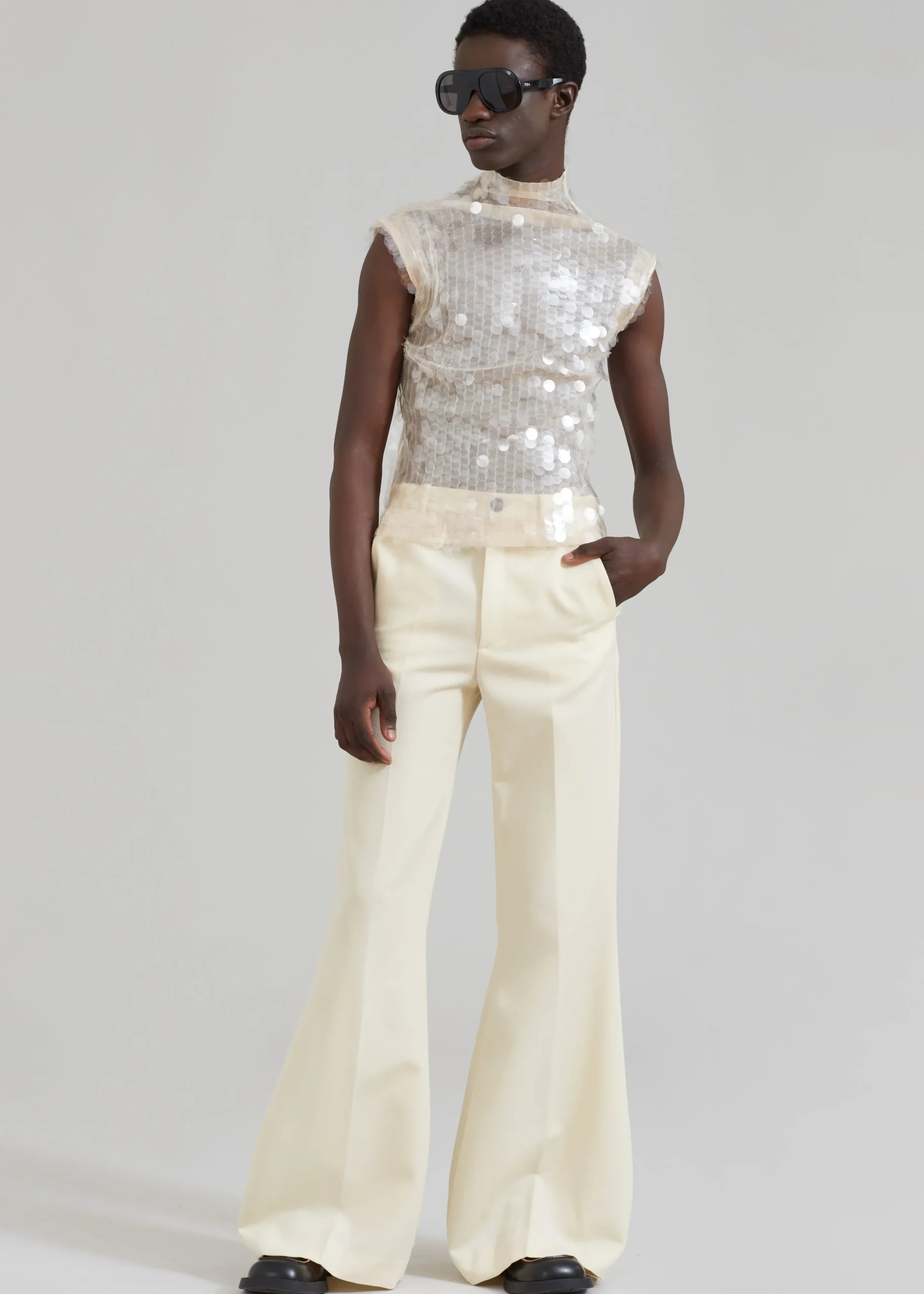 The Frankie Shop Egonlab Sequins Top Sequin Transparent Discount