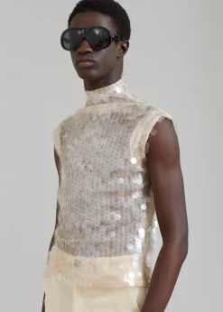 The Frankie Shop Egonlab Sequins Top Sequin Transparent Discount