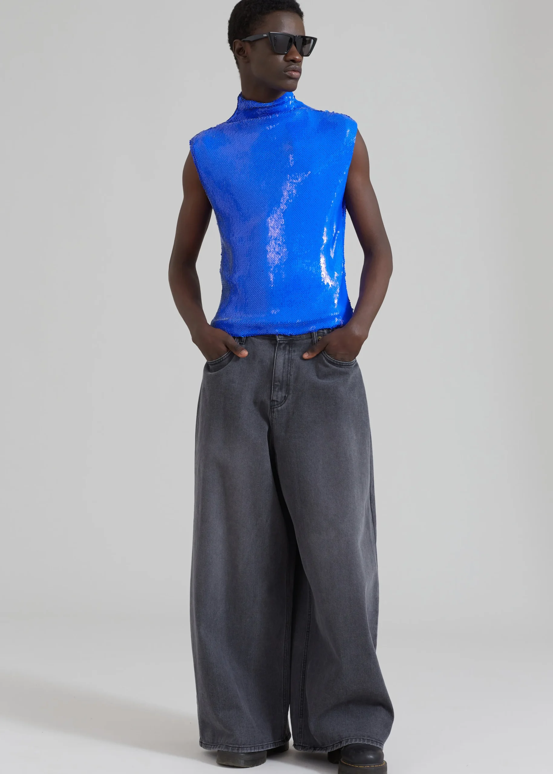 The Frankie Shop Egonlab Wonderland Sequins Top Blue Sequins Online