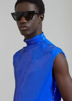 The Frankie Shop Egonlab Wonderland Sequins Top Blue Sequins Online