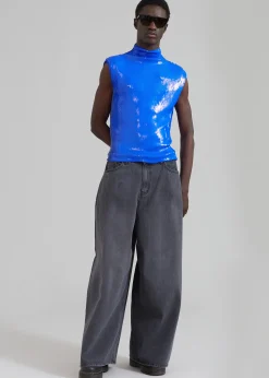 The Frankie Shop Egonlab Wonderland Sequins Top Blue Sequins Online