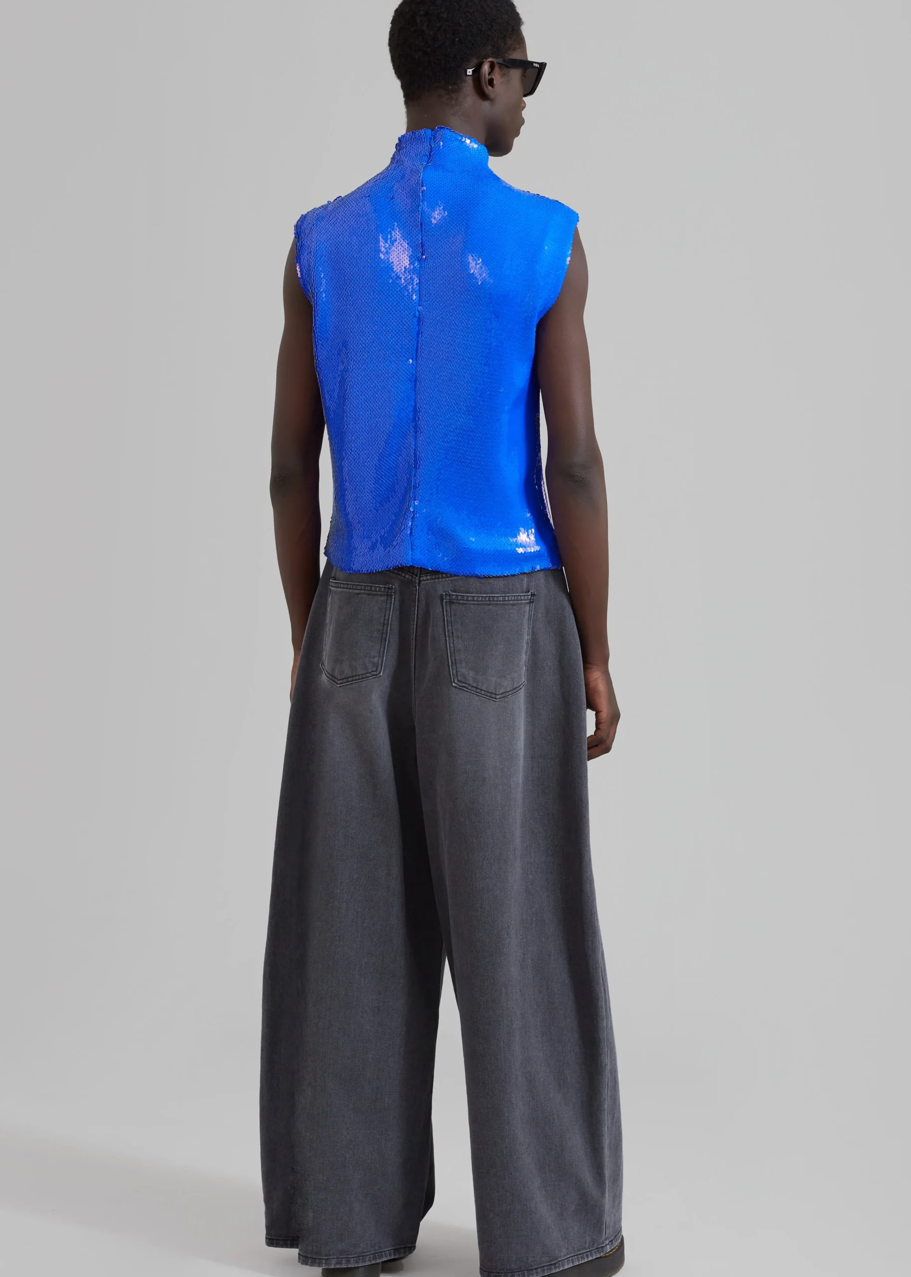 The Frankie Shop Egonlab Wonderland Sequins Top Blue Sequins Online