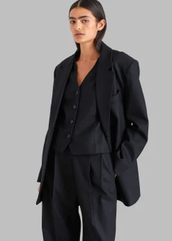 The Frankie Shop Eleanor Wool Vest Black Online