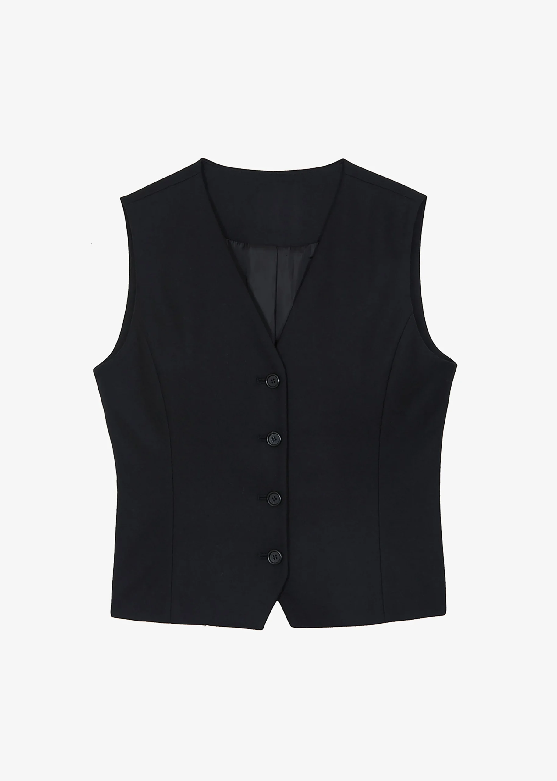 The Frankie Shop Eleanor Wool Vest Black Online