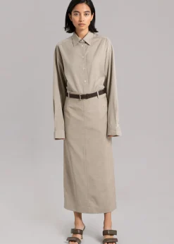 The Frankie Shop Eli Pencil Skirt Taupe Melange Clearance