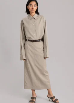 The Frankie Shop Eli Pencil Skirt Taupe Melange Clearance