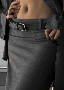 The Frankie Shop Eli Pencil Skirt Charcoal Hot