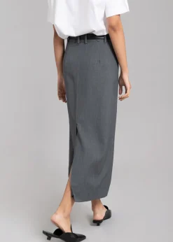 The Frankie Shop Eli Pencil Skirt Charcoal Hot