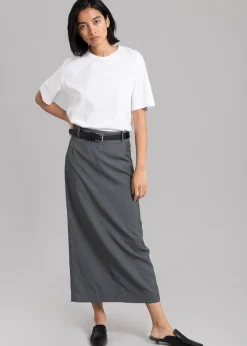 The Frankie Shop Eli Pencil Skirt Charcoal Hot