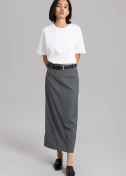 The Frankie Shop Eli Pencil Skirt Charcoal Hot