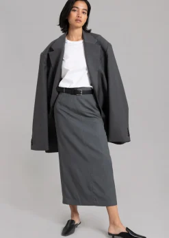 The Frankie Shop Eli Pencil Skirt Charcoal Hot