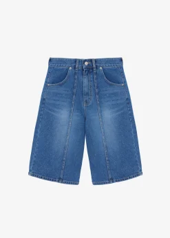 The Frankie Shop Elia Denim Bermuda Shorts Medium Wash Best