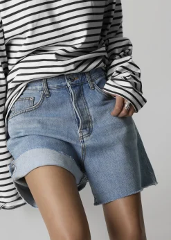The Frankie Shop Elin Boatneck Top Black Stripe Discount