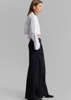 The Frankie Shop Elo Cropped Pocket Shirt White Sale