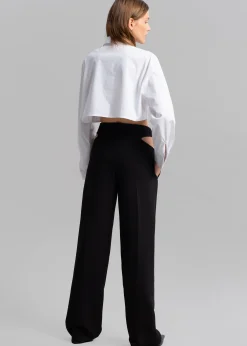 The Frankie Shop Elo Cropped Pocket Shirt White Sale