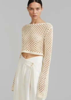 The Frankie Shop Eloise Trousers Cream Sale