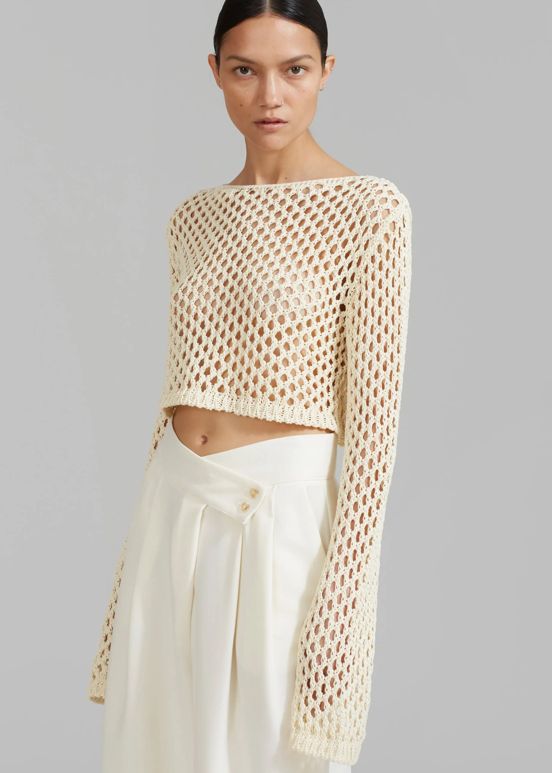 The Frankie Shop Eloise Trousers Cream Sale