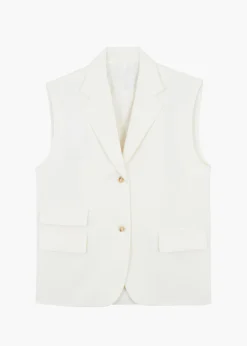 The Frankie Shop Eloise Vest Cream Discount