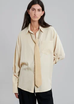 The Frankie Shop Elsa Shirt Beige Outlet