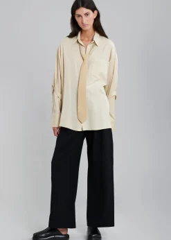 The Frankie Shop Elsa Shirt Beige Outlet
