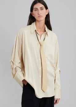 The Frankie Shop Elsa Shirt Beige Outlet