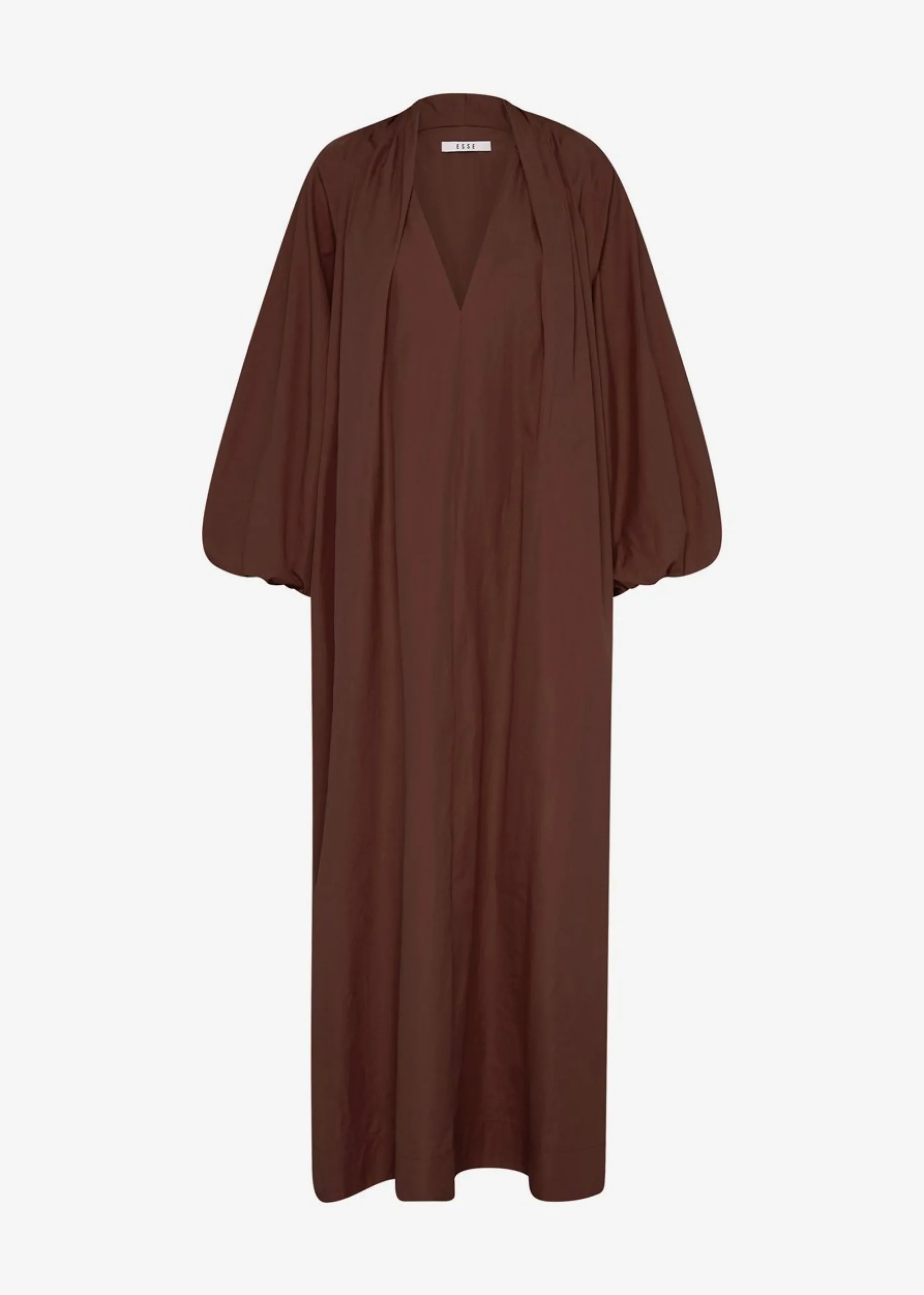 The Frankie Shop Esse Studios Collected Long Dress Chocolate New