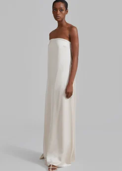 The Frankie Shop Esse Studios Opia Column Dress Champagne Clearance