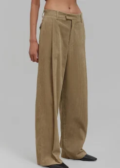 The Frankie Shop Estrid Corduroy Wide Pants Taupe Hot