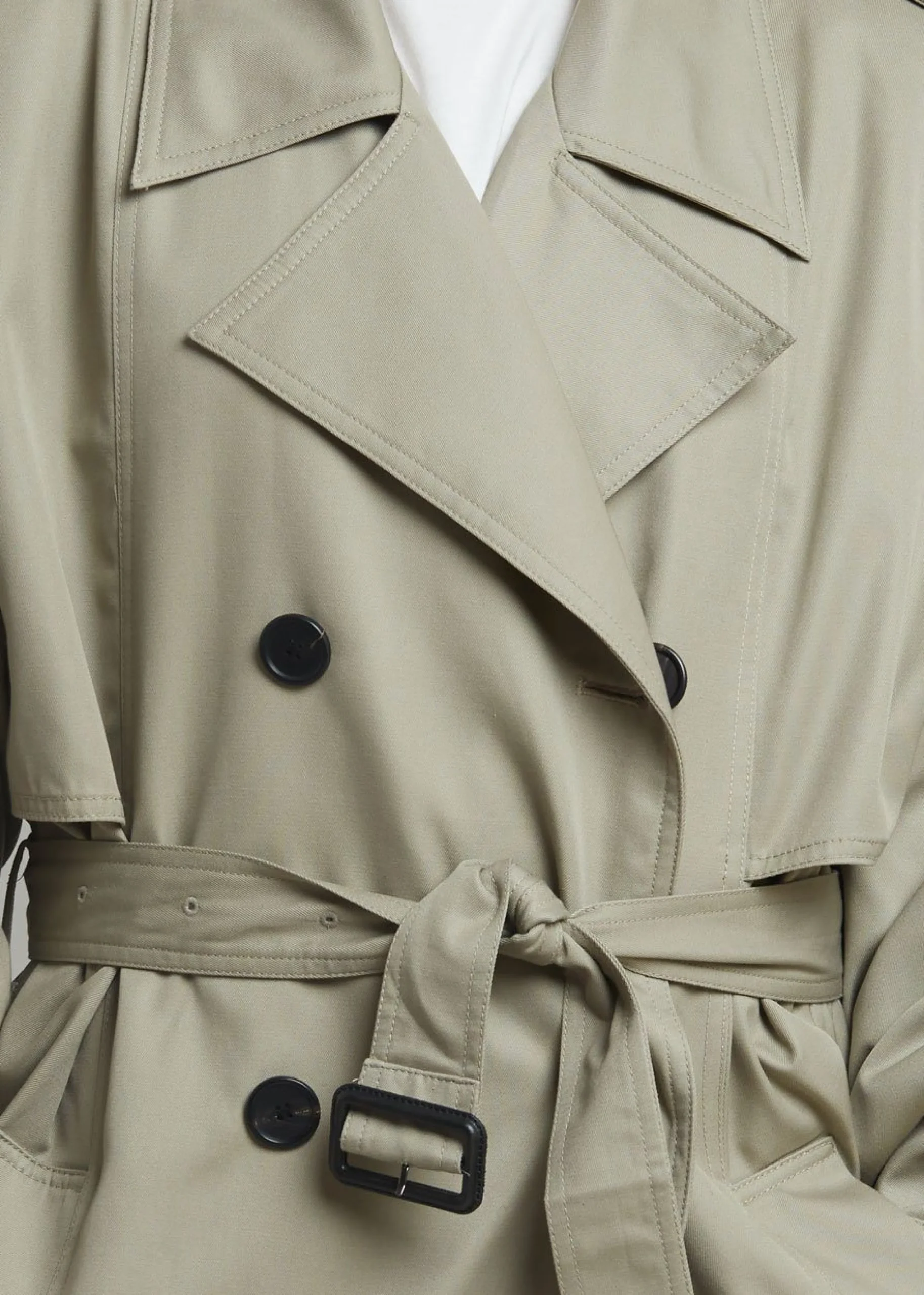 The Frankie Shop Eugene Trench Coat Pale Khaki Best