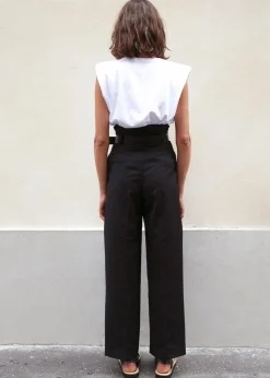 The Frankie Shop Eva Padded Shoulder Muscle T-Shirt White Discount