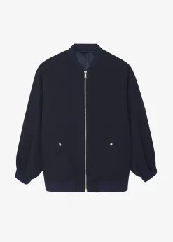 The Frankie Shop Evans Bomber Navy Discount