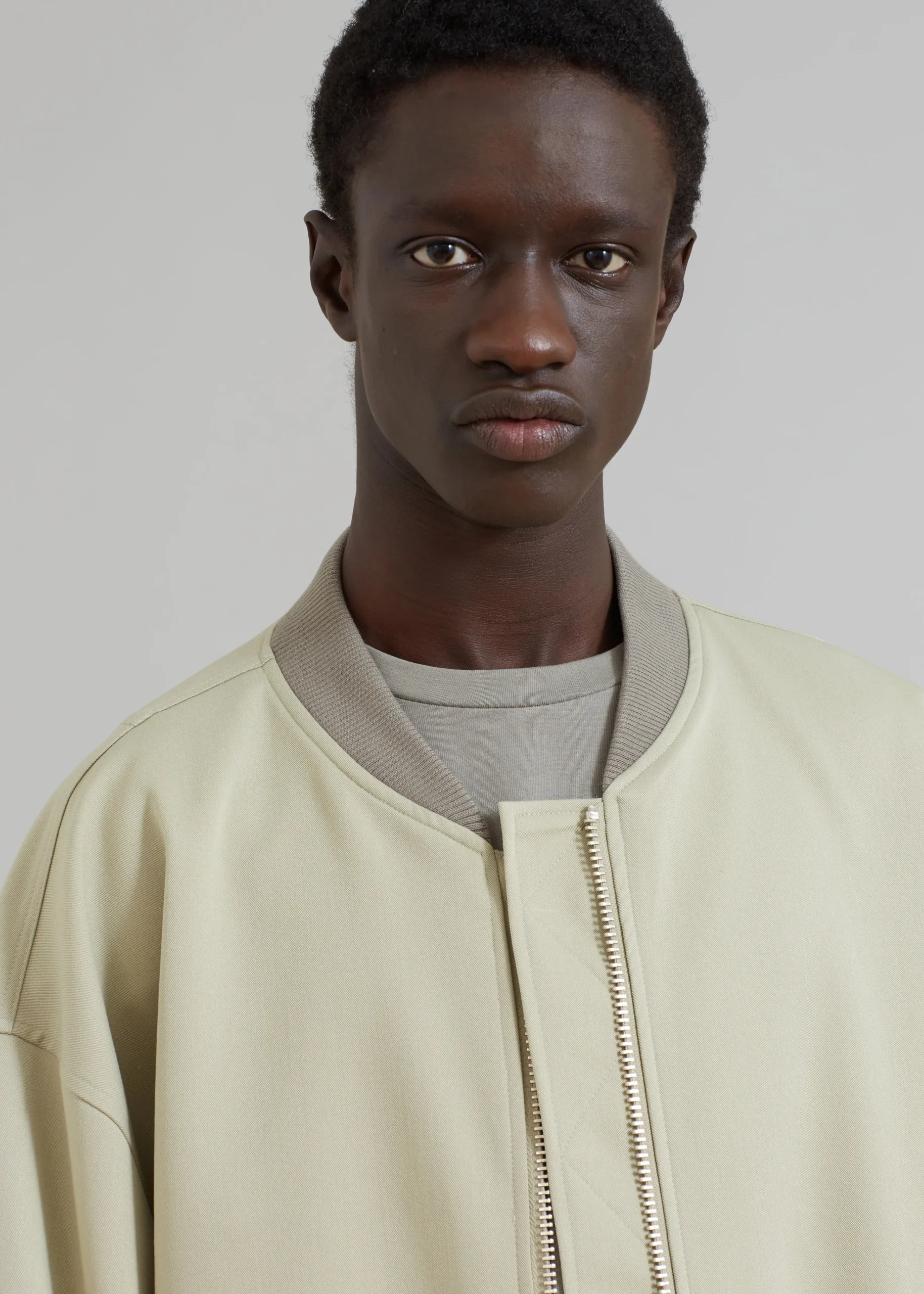 The Frankie Shop Evans Bomber Slate Green Online