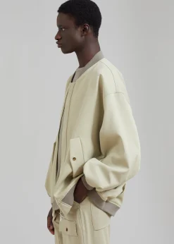 The Frankie Shop Evans Bomber Slate Green Online