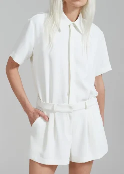 The Frankie Shop Faith Romper White Best