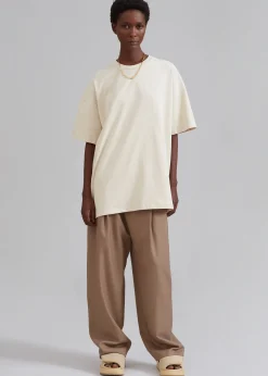 The Frankie Shop Faro Boxy Tee Beige Outlet