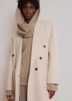 The Frankie Shop Flynn Overcoat Cream Hot