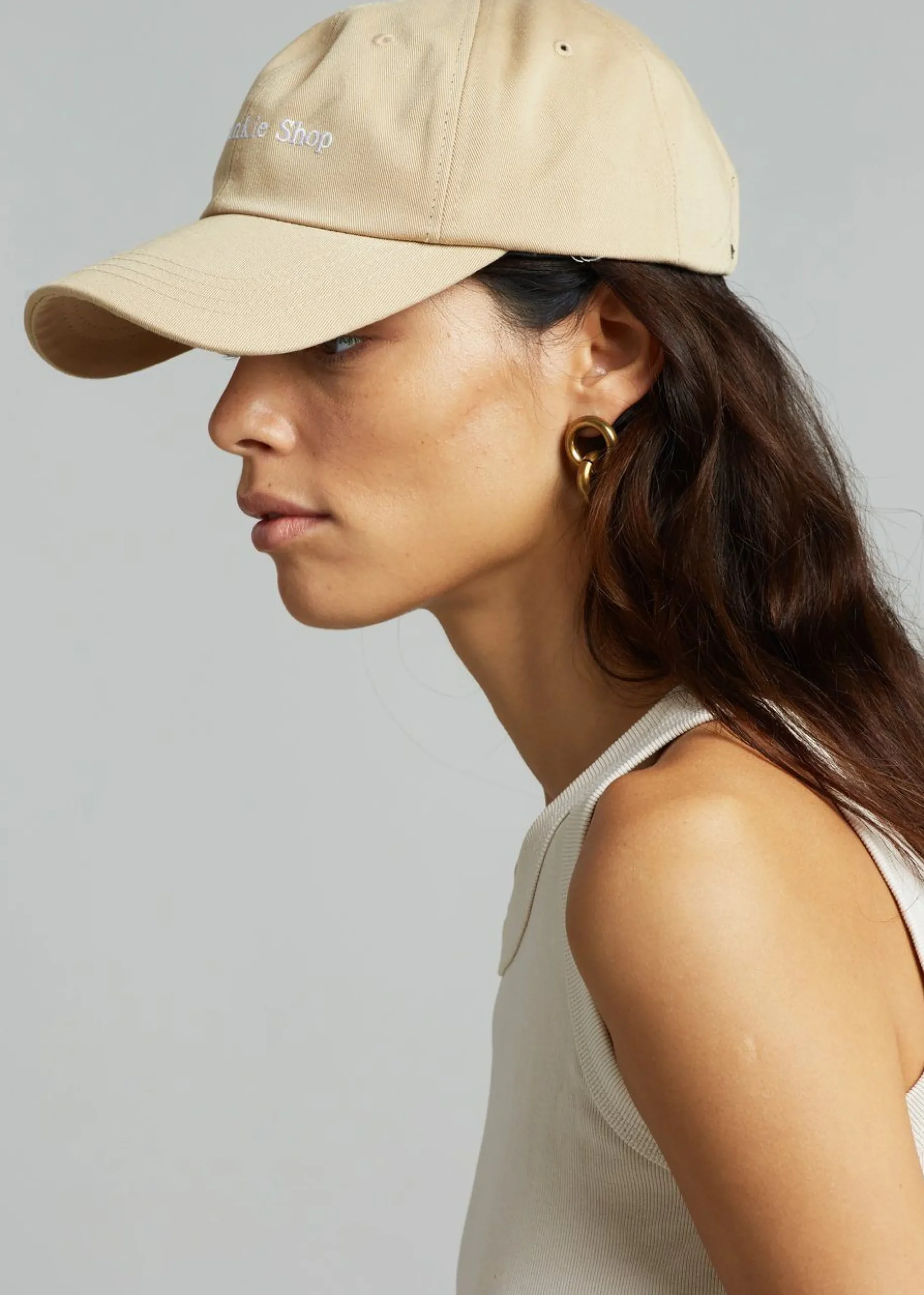 The Frankie Shop Frankie Baseball Cap Sand New