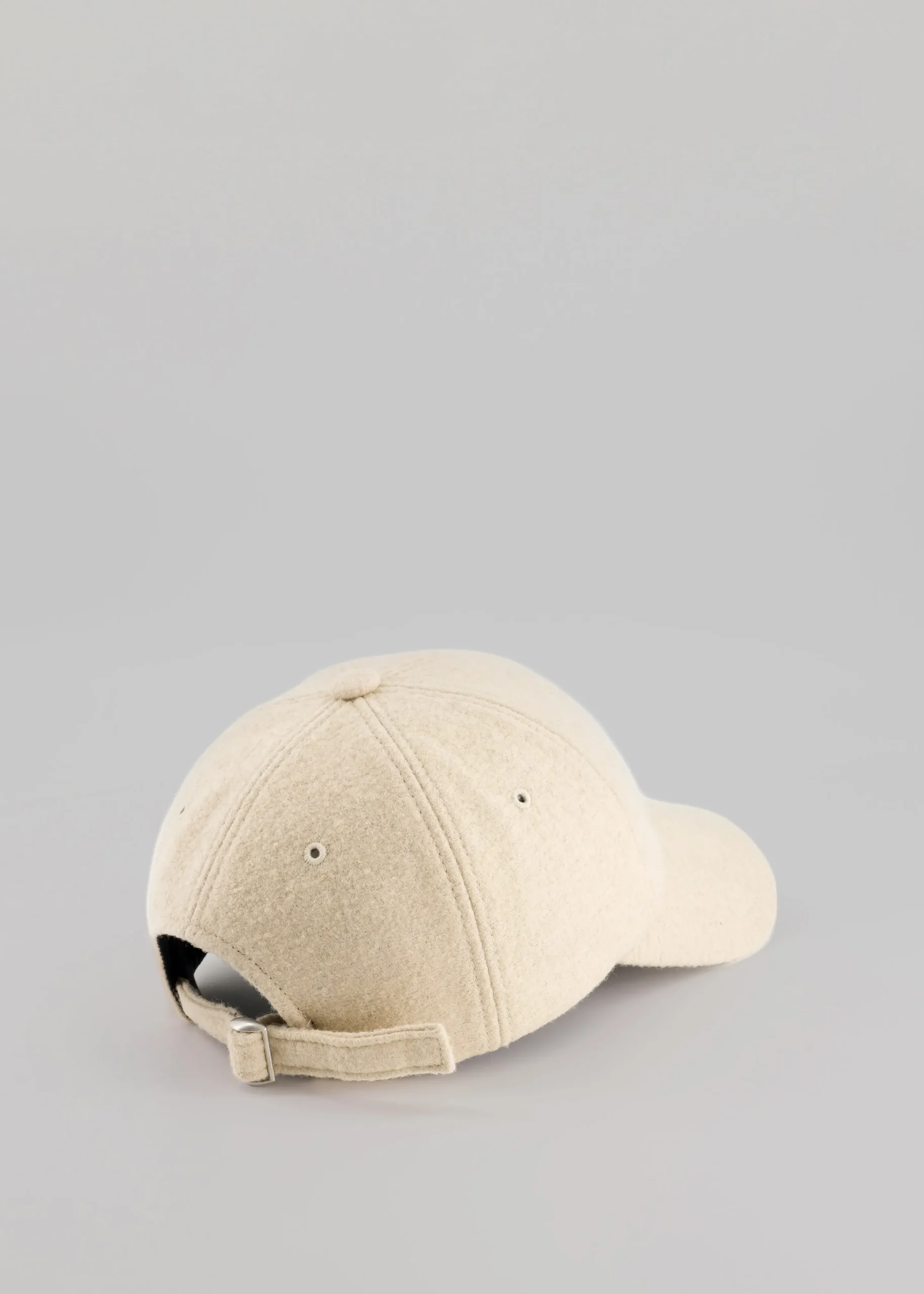 The Frankie Shop Frankie Boiled Wool Baseball Cap Beige