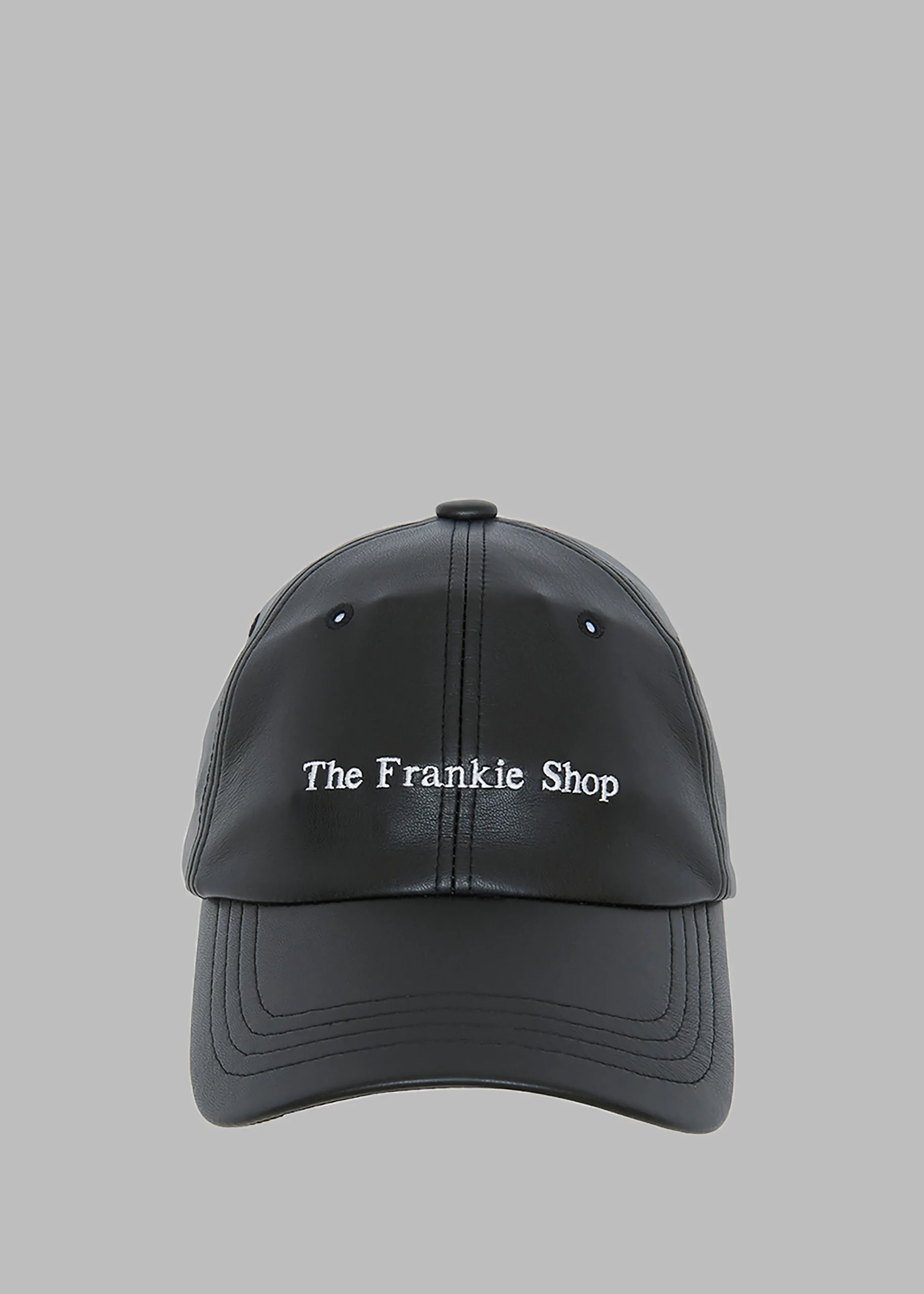 The Frankie Shop Frankie Faux Leather Baseball Cap Black New