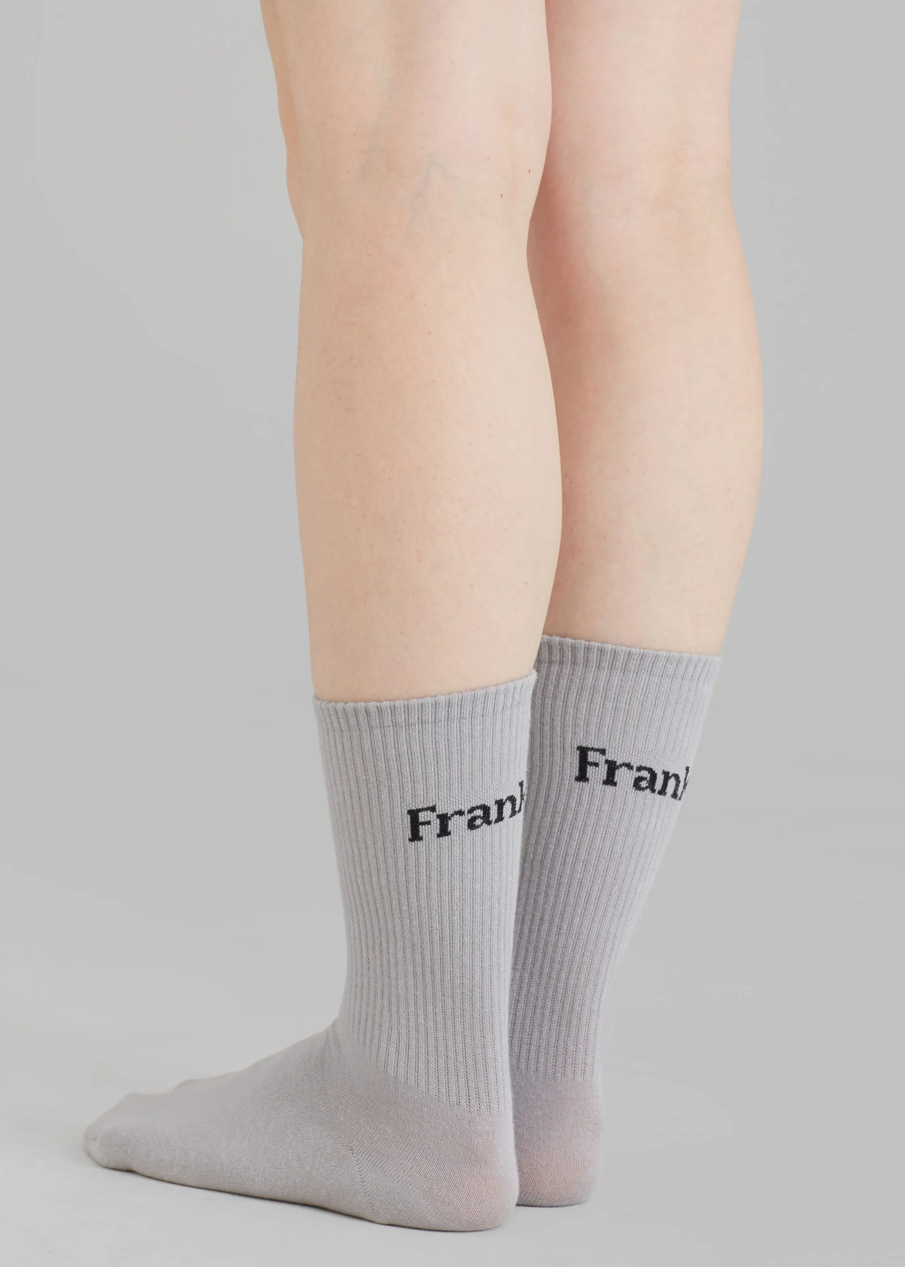 The Frankie Shop Frankie In English Ribbed Socks Grey Clearance