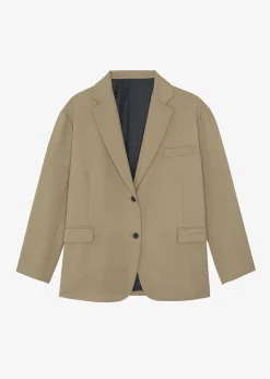 The Frankie Shop Frankie Oversized Boyfriend Blazer Desert Taupe