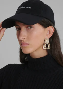 The Frankie Shop Frankie Wool Baseball Cap Black Online
